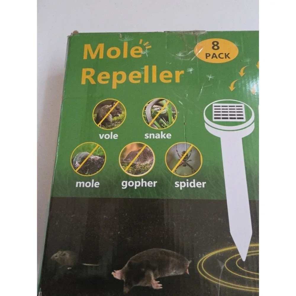 Mole Snake Spider Repeller Solar Ultrasonic Set Of 6